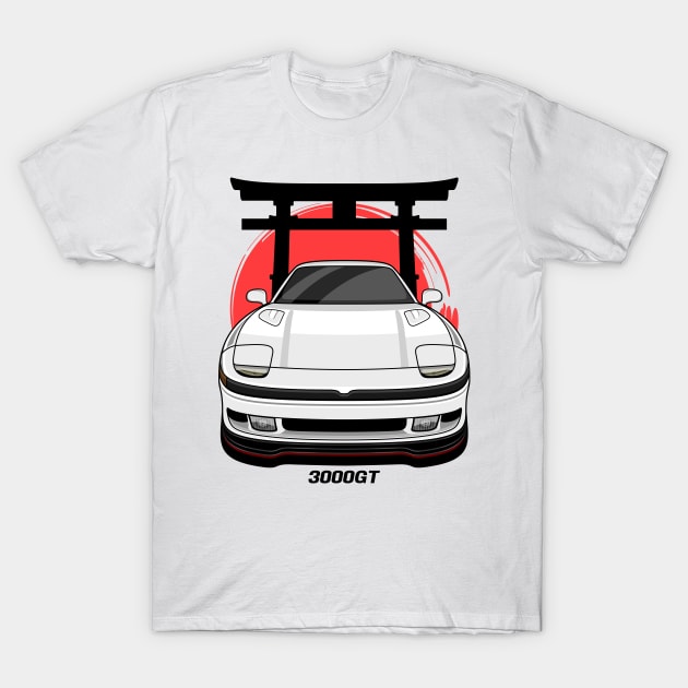 White 3KGT T-Shirt by turboosted